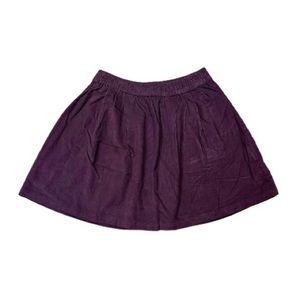 NWOT Beet World Burgundy Corduroy Brooklyn Elastic Waist Skirt Girls Size 9-10